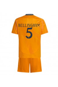 Real Madrid Jude Bellingham #5 Babytruitje Uit tenue Kind 2024-25 Korte Mouw (+ Korte broeken)